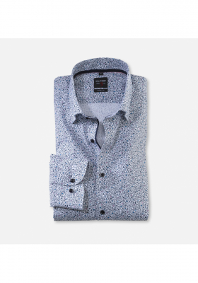 OLYMP Level Five 2180, Rózsaszín Hosszú Ujjú Ing, Body fit, Under Button-Down 