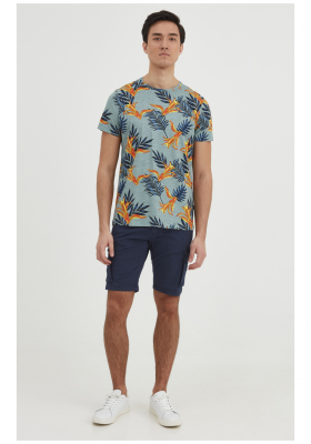 BLEND Flowers 2053, Zöld Rövid Ujjú Póló