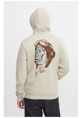 BLEND 6443,  Homokszínű Kapucnis Pulóver