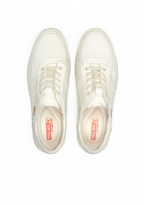 PIKOLINOS Fuencarral M4U-6312, Fehér Borjúbőr Sneaker Félcipő