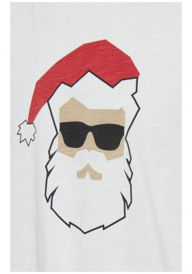 BLEND Christmas 3151, Fehér Rövid Ujjú Póló