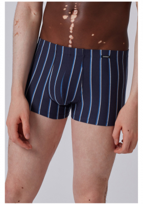 SKINY Cotton Advantage 6893, Kék Csíkos Boxernadrág, Dupla Csomag NOS