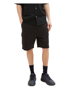 TOM TAILOR DENIM 5679, Fekete Cargo Rövidnadrág