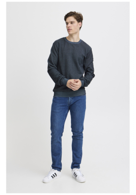 BLEND 7371, Kék Környakú Pulóver