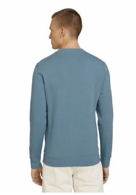 TOM TAILOR Basic 7440, Kék Környakú Pulóver