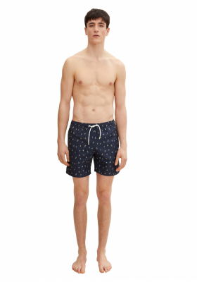 TOM TAILOR DENIM Palm Trees 9970, Kék Szörfnadrág