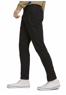 TOM TAILOR DENIM Twill 3623, Fekete Chinonadrág