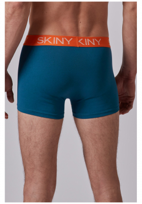 SKINY Cotton Multipack 6487, Kék Boxernadrág, Dupla Csomag