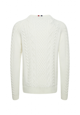 FQ1924 Kyle 0574, Törtfehér Kötött Pulóver