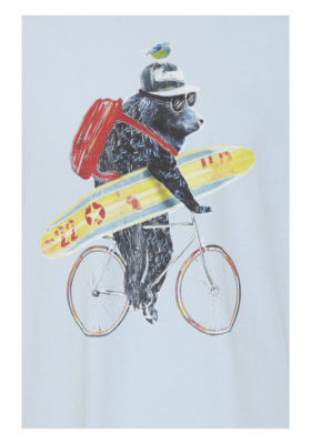 BLEND 6514, Világoskék Rövid Ujjú Póló 