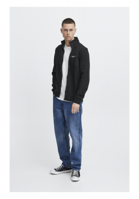 BLEND 6041, Fekete Cipzáros Pulóver