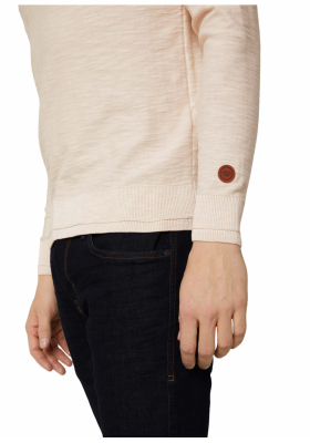 TOM TAILOR Washed 9739, Bézs Kötött Pulóver