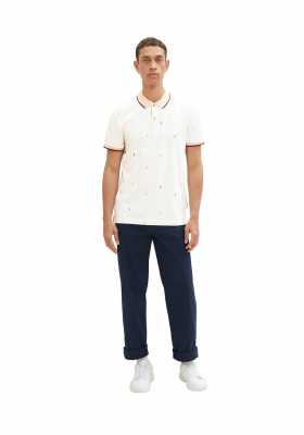 TOM TAILOR 6439, Törtfehér Rövid Ujjú Ingpóló