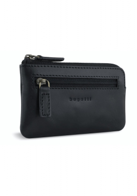 BUGATTI Remo 9501, Fekete Bőr Kulcstartó