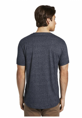 TOM TAILOR DENIM Fine 9909, Kék Rövid Ujjú Póló