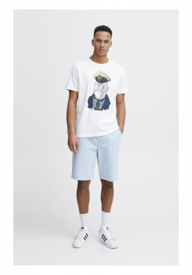 BLEND 7297, Fehér Rövid Ujjú Póló Sailor Fish