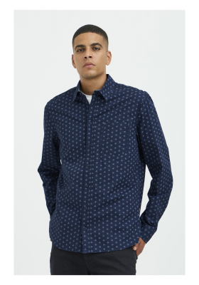 BLEND 7411, Kék Mintás Hosszú Ujjú Ing