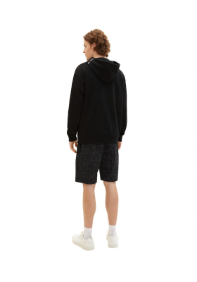 TOM TAILOR DENIIM 7194, Fekete, Nyomott Mintás Rövidnadrág