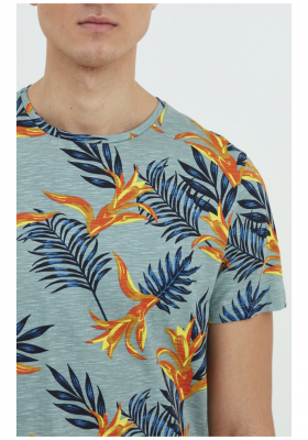 BLEND Flowers 2053, Zöld Rövid Ujjú Póló