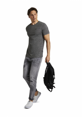 TOM TAILOR DENIM Fine 9909, Fekete Rövid Ujjú Póló