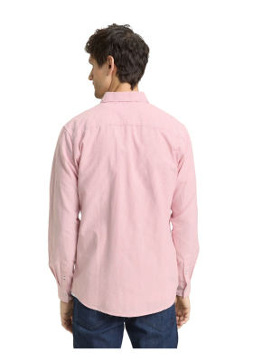 TOM TAILOR 2640, Pink Csíkos Hosszú Ujjú Ing