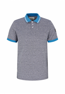 TOM TAILOR Parasol 1622, Kék Rövid Ujjú Ingpóló