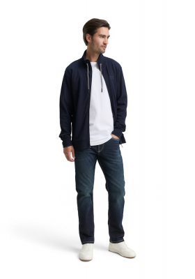 TOM TAILOR 7792, Sötétkék Cipzáros Pulóver