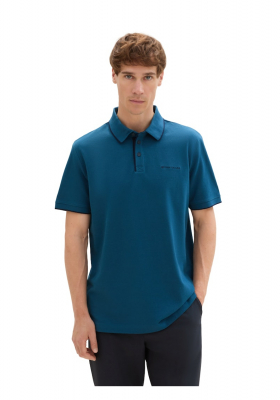 TOM TAILOR 1872, Kék Rövid Ujjú Ingpóló