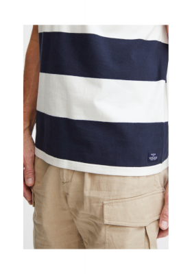 FQ1924 TOM 0645, Fehér Csíkos Rövid Ujjú Póló