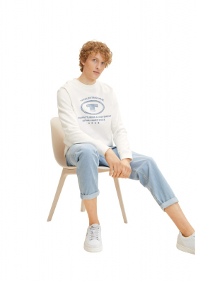 TOM TAILOR 2929 Fehér Környakú Pulóver