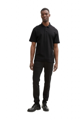 TOM TAILOR DENIM 5600, Fekete Rövid Ujjú Ingpóló