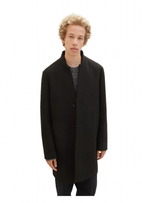 TOM TAILOR DENIM 7399, Fekete Gyapjú Kabát