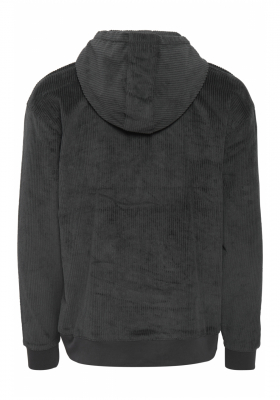 BLEND Corduroy Sweat 2538, Szürke Kapucnis Pulóver