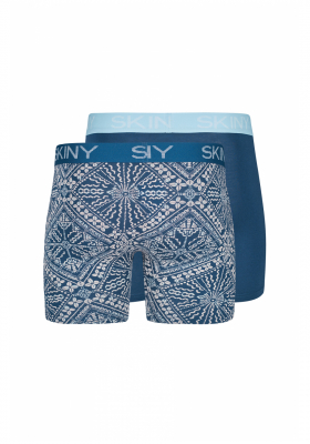 SKINY Cotton Multipack 0222, Multikolor Mozaik Boxernadrág Dupla Csomag