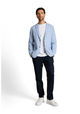 TOM TAILOR 0341, Világoskék Pamut-Len Zakó