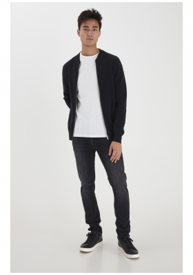 CASUAL FRIDAY Zipper 1986,Fekete Kötött Kardigán