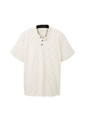 TOM TAILOR DENIM 5287 Fehér Rövid Ujjú Ingpóló Smiley