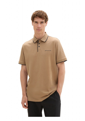 TOM TAILOR 1872, Barna Rövid Ujjú Ingpóló