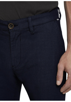 TOM TAILOR Structure 1165, Kék Chinonadrág