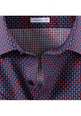 OLYMP Tendenz 8608, Piros Rövid Ujjú Ing