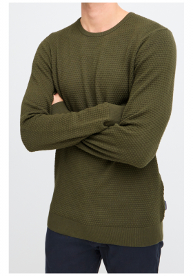 BLEND Redhill 7257, Zöld Kötött Pulóver