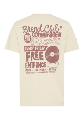 BLEND Sun Sense Music Tee 0515, Krémszínű  Rövid Ujjú Póló