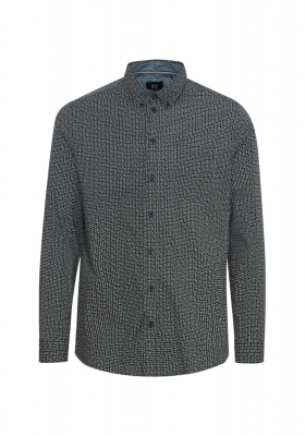 CASUAL FRIDAY Steven 0685, Mintás Kék Hosszú Ujjú Ing