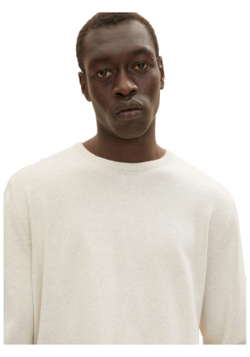 TOM TAILOR 7661, Törtfehér Környakú Pulóver