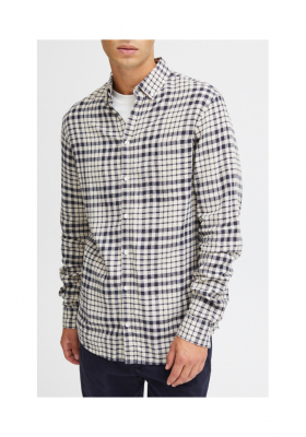 CASUAL FRIDAY Anton 4977, Kék Kockás Hosszú Ujjú Ing