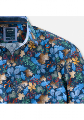 OLYMP Casual 4006, Tengerkék Hosszú Ujjú Ing, Modern fit, Kent