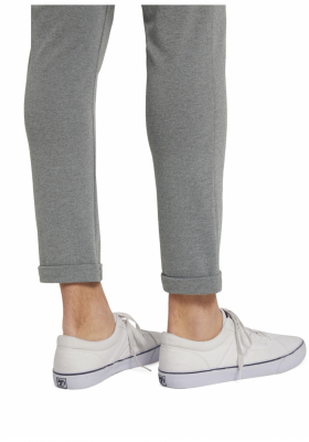 TOM TAILOR DENIM Cropped Slim Jersey 0453, Szürke Chinonadrág