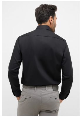 ETERNA Modern Fit 1100, Fekete Hosszú Ujjú Ing, Kent