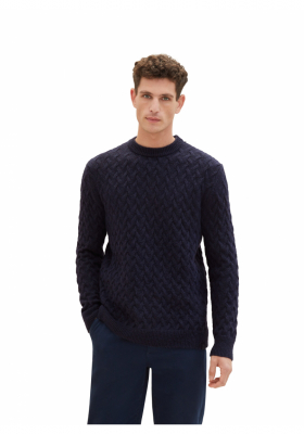 TOM TAILOR 9763, Kék Kötött Pulóver