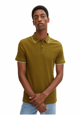 TOM TAILOR Waffle 396, Zöld Rövid Ujjú Ingpóló